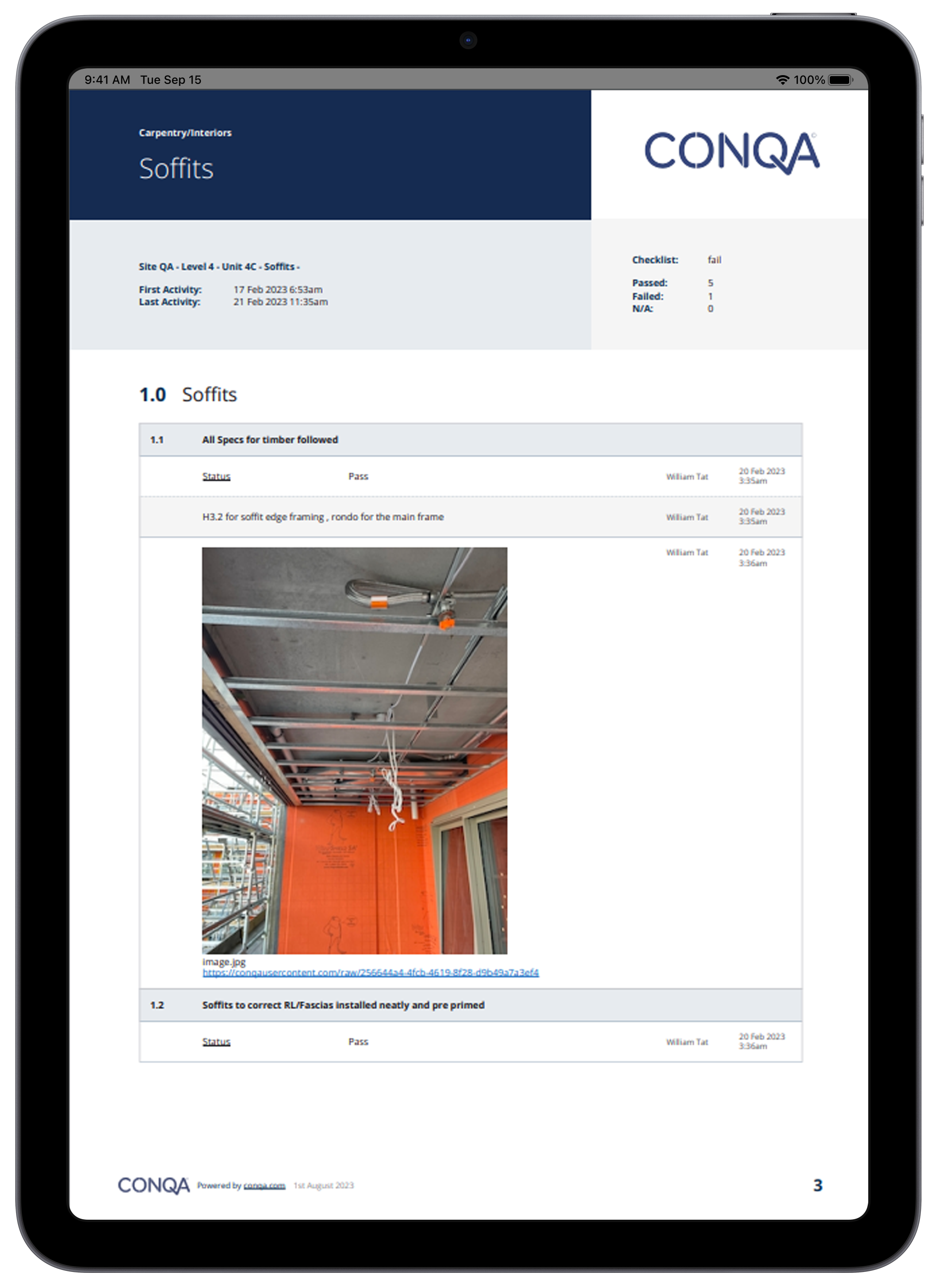 iPad - QA Report - Carpentry (1)-1
